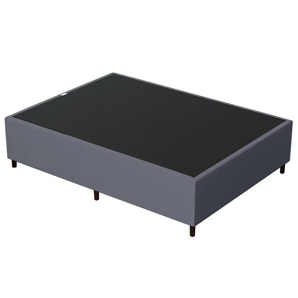 Base Para Cama Box Casal 138x188cm Hit I02 Suede Cinza - Mpozenato - 1