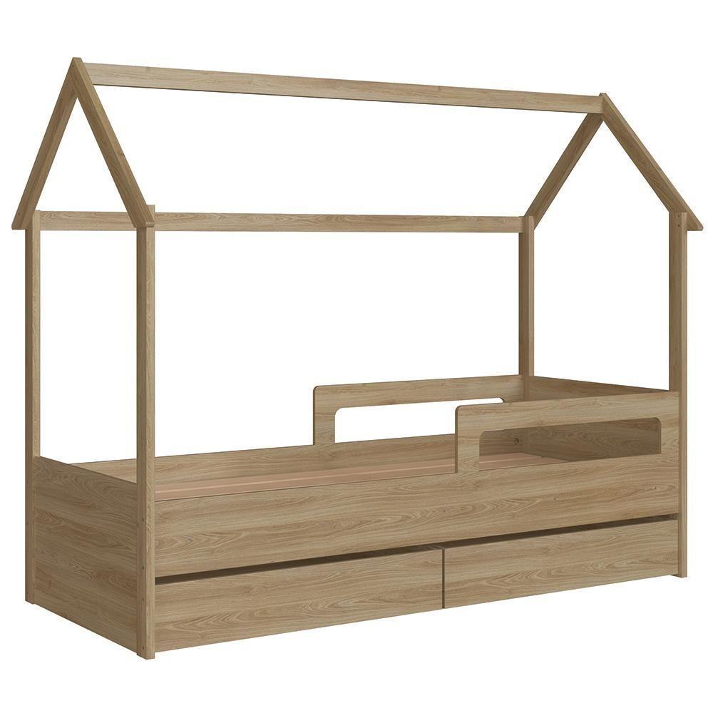 Cama Infantil Casinha Com 2 Gavetas Infix C06 Aveiro - Mpozenato - 1