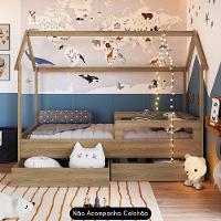 Cama Infantil Casinha Com 2 Gavetas Infix C06 Aveiro - Mpozenato - 5