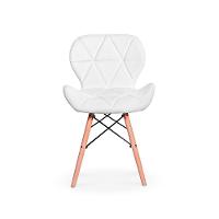 Cadeira Charles Eames Eiffel Slim Wood Estofada - Branca - 5