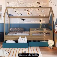 Cama Infantil Casinha Com 2 Gavetas Infix C06 Aveiro-azul - Mpozenato - 5