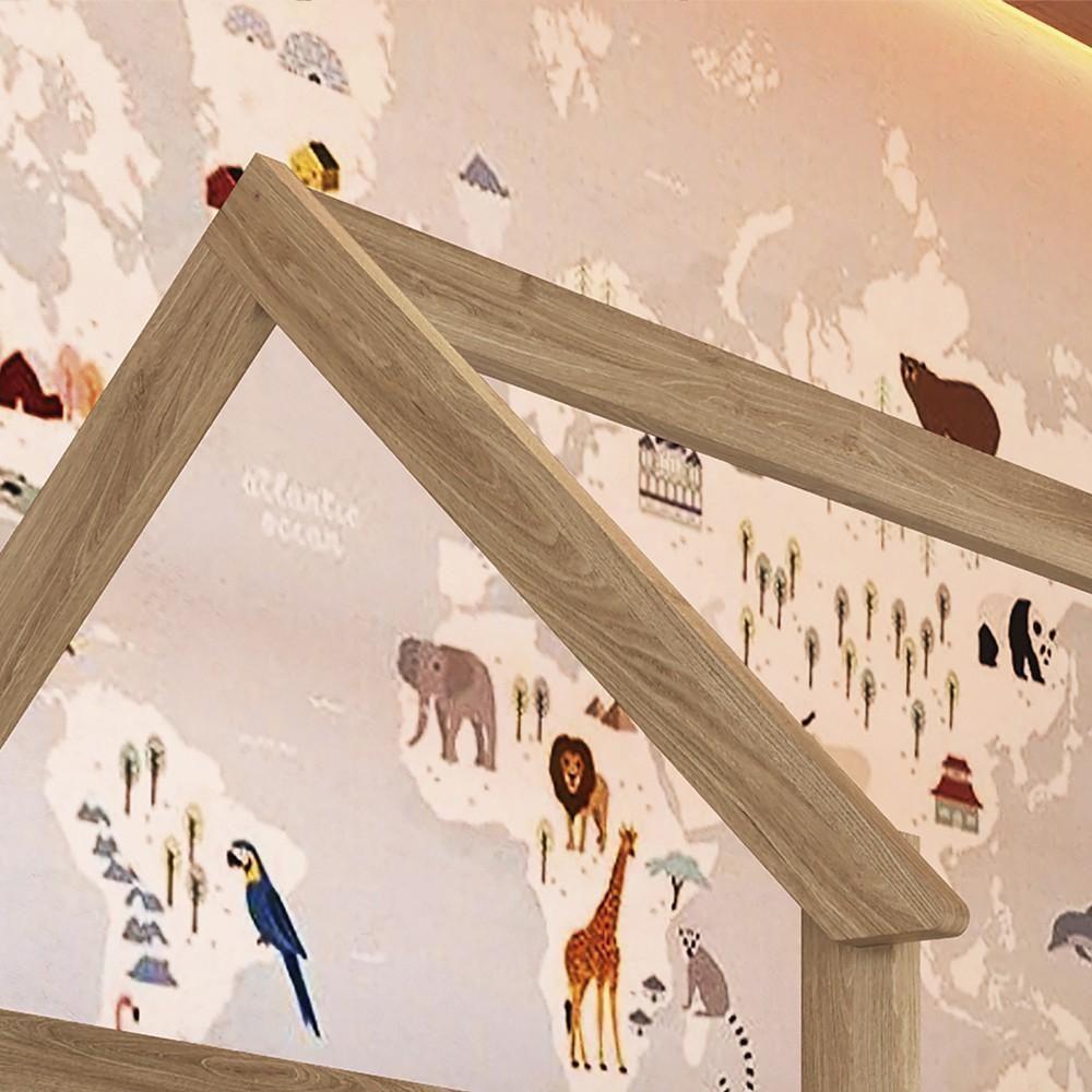 Cama Infantil Casinha Com Auxiliar Infix C06 Aveiro - Mpozenato - 3