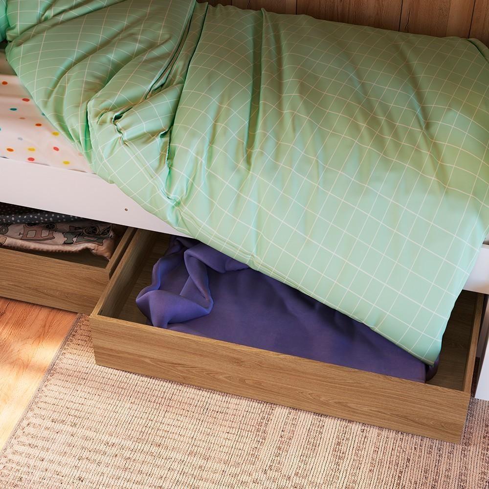 Beliche Infantil Com Escada E 4 Gavetas Infix C06 Branco-aveiro - Mpozenato - 6