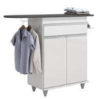 Tábua De Passar Com Balcão 2 Portas 1 Gaveta Larissa Branco - Lumil - 1