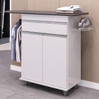 Tábua De Passar Com Balcão 2 Portas 1 Gaveta Larissa Branco - Lumil - 2