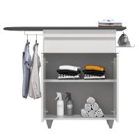 Tábua De Passar Com Balcão 2 Portas 1 Gaveta Larissa Branco - Lumil - 3