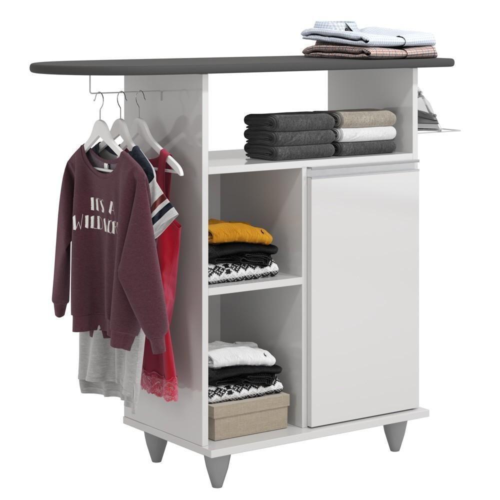 Tábua De Passar Com Balcão 1 Porta Giovana Branco - Lumil - 1