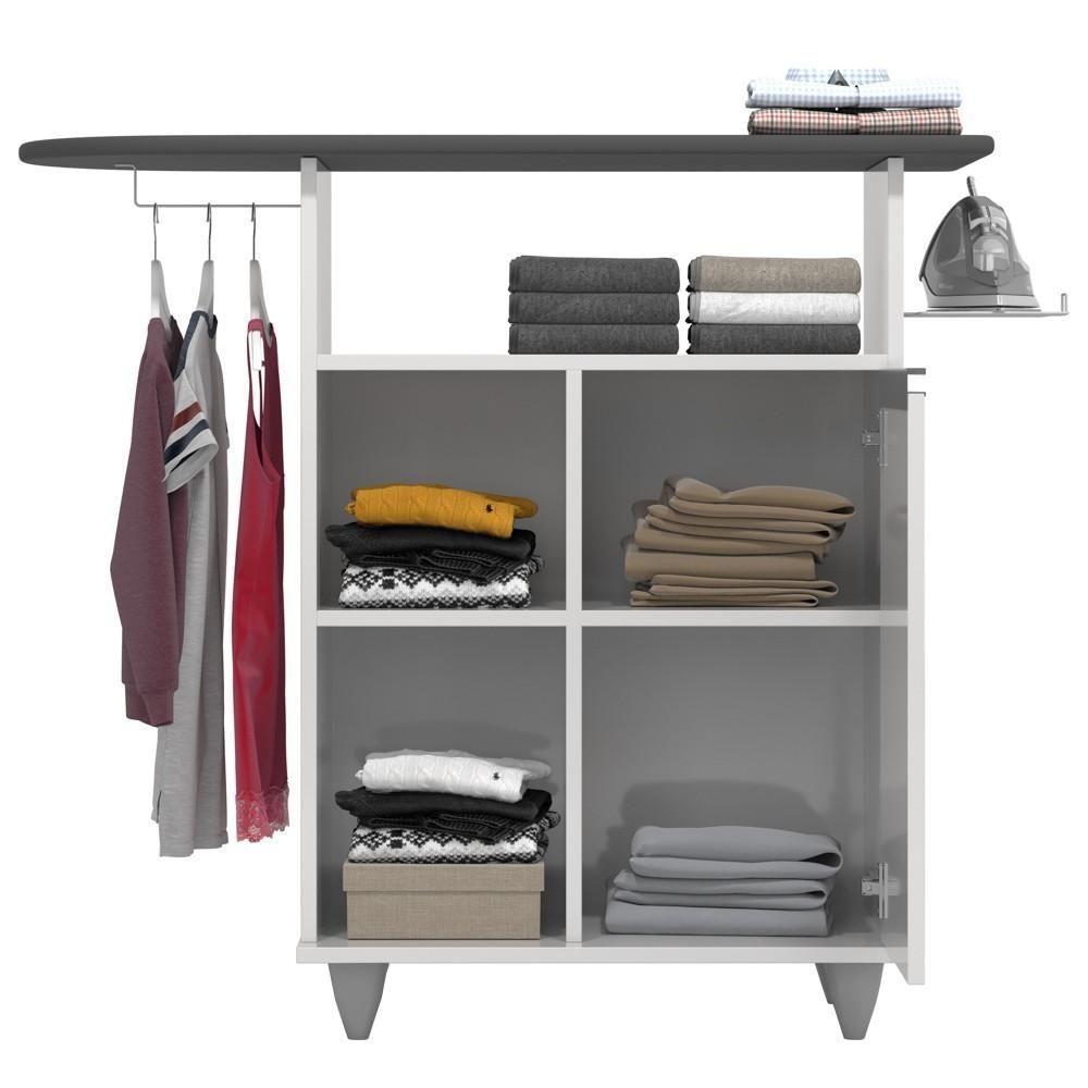 Tábua De Passar Com Balcão 1 Porta Giovana Branco - Lumil - 3