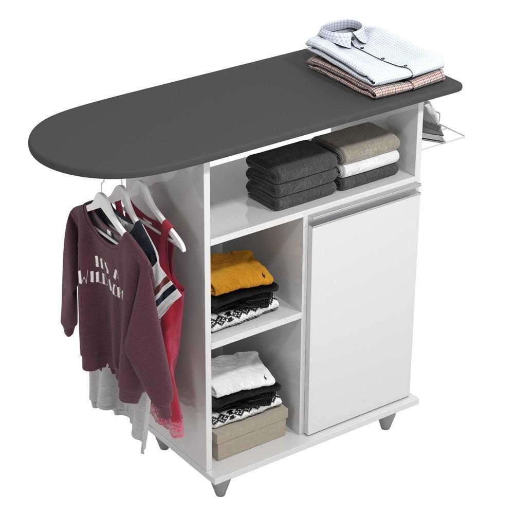 Tábua De Passar Com Balcão 1 Porta Giovana Branco - Lumil - 5