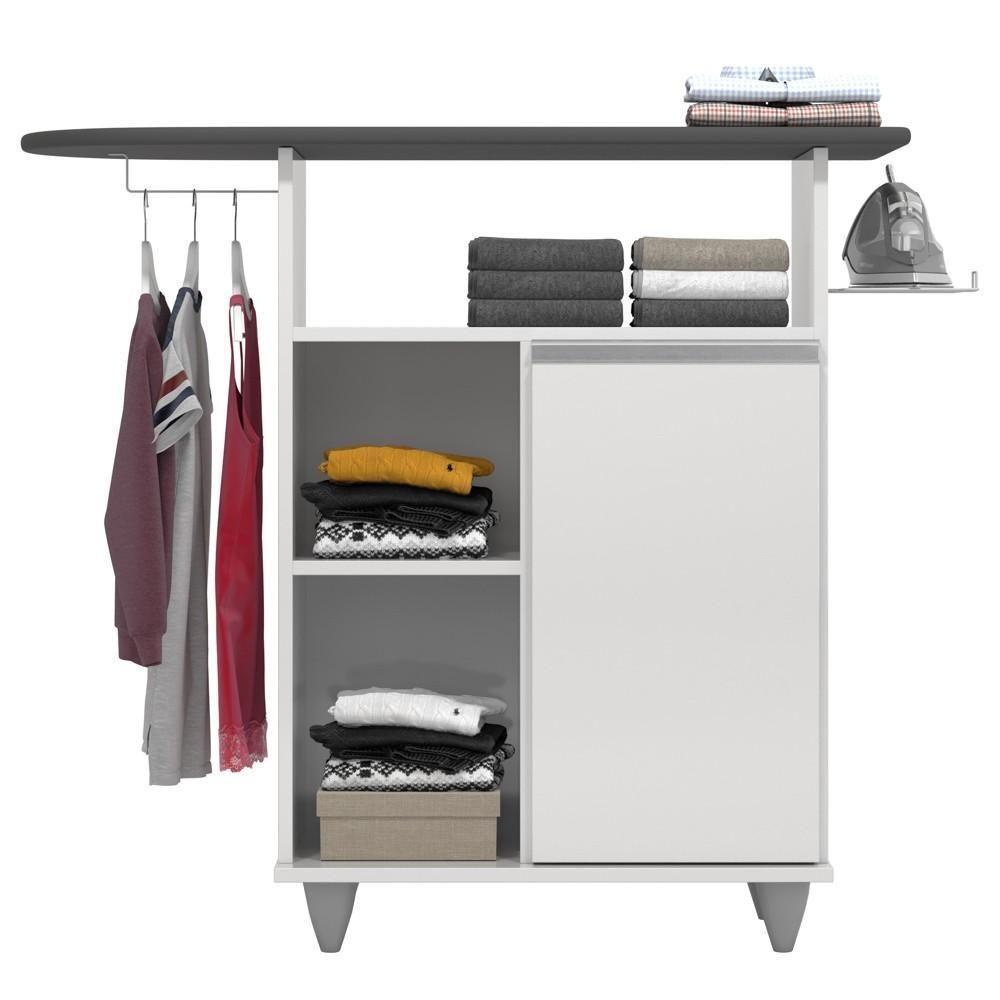 Tábua De Passar Com Balcão 1 Porta Giovana Branco - Lumil - 6