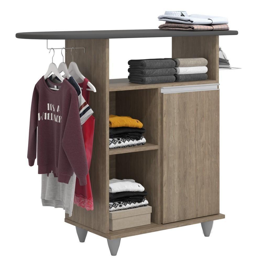 Tábua De Passar Com Balcão 1 Porta Giovana Castanho - Lumil - 1