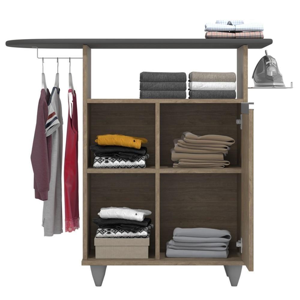 Tábua De Passar Com Balcão 1 Porta Giovana Castanho - Lumil - 3