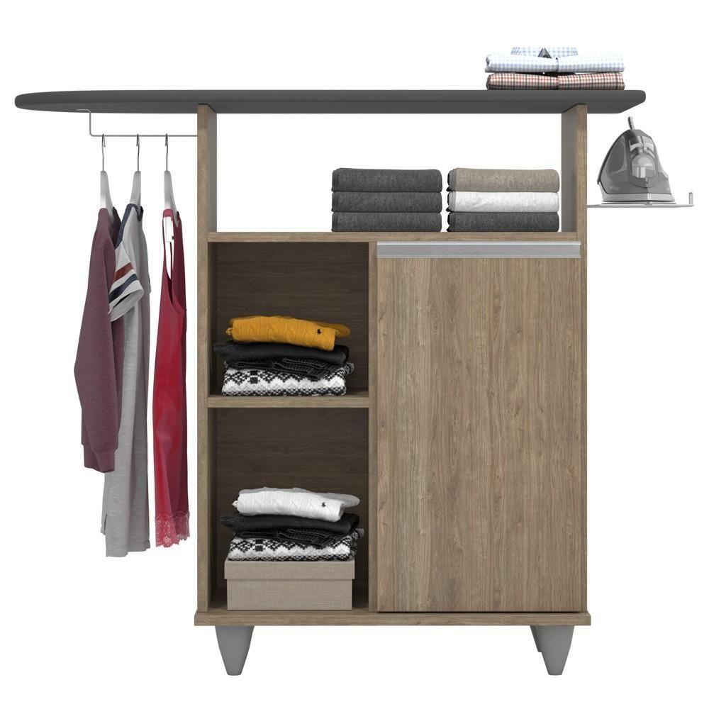 Tábua De Passar Com Balcão 1 Porta Giovana Castanho - Lumil - 6