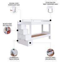 Beliche Infantil Com Escada Nichos E Gavetas Infix C06 Branco - Mpozenato - 3