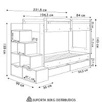 Beliche Infantil Com Escada E 4 Gavetas Infix C06 Aveiro-branco - Mpozenato - 5