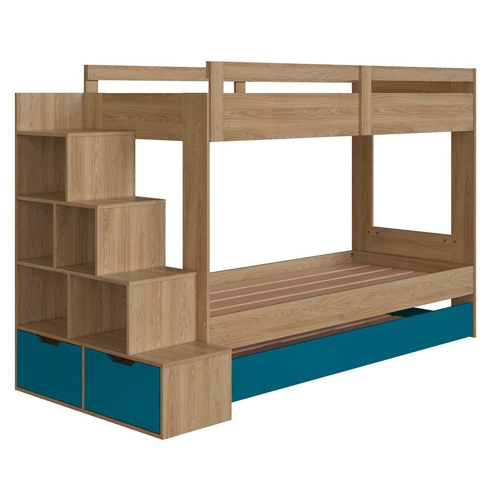 Treliche Infantil Com Escada E Nichos Infix C06 Aveiro-azul - Mpozenato - 1