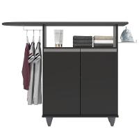 Tábua De Passar Com Balcão 2 Portas Carla Preto - Lumil - 6