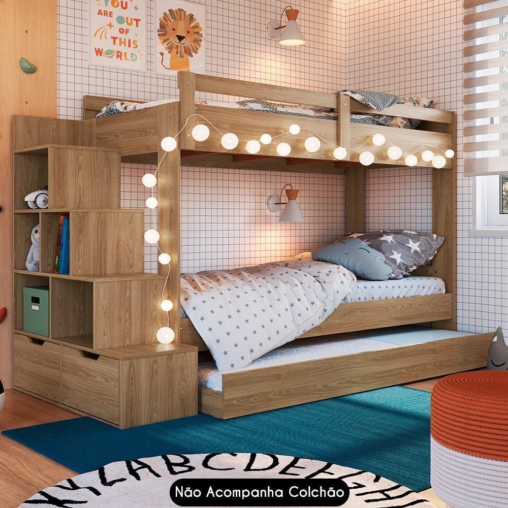 Treliche Infantil Com Escada E Nichos Infix C06 Aveiro - Mpozenato - 2