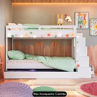 Treliche Infantil Com Escada E Nichos Infix C06 Branco - Mpozenato - 3