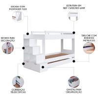 Treliche Infantil Com Escada E Nichos Infix C06 Branco - Mpozenato - 6