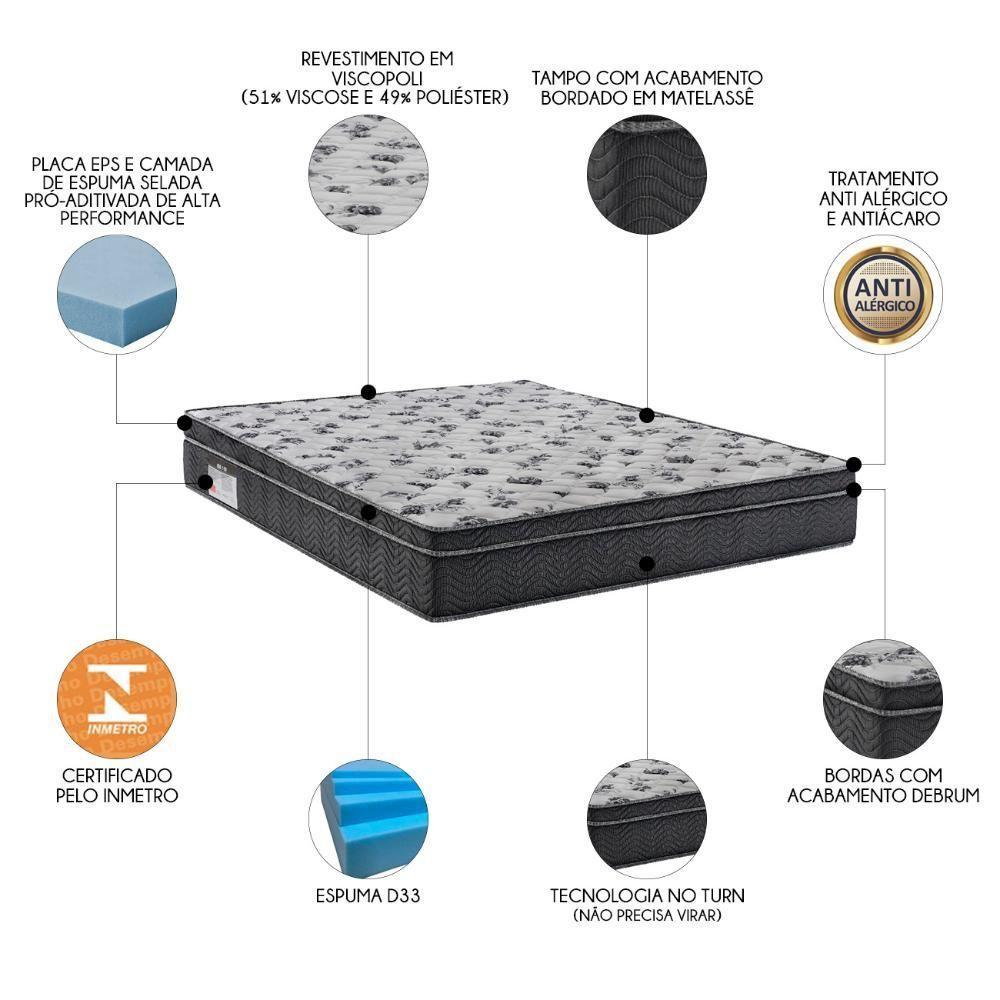 Colchão Casal Iso 1.0.0 Ortopillow Espuma D33 138x188x18cm - Ortobom - 3