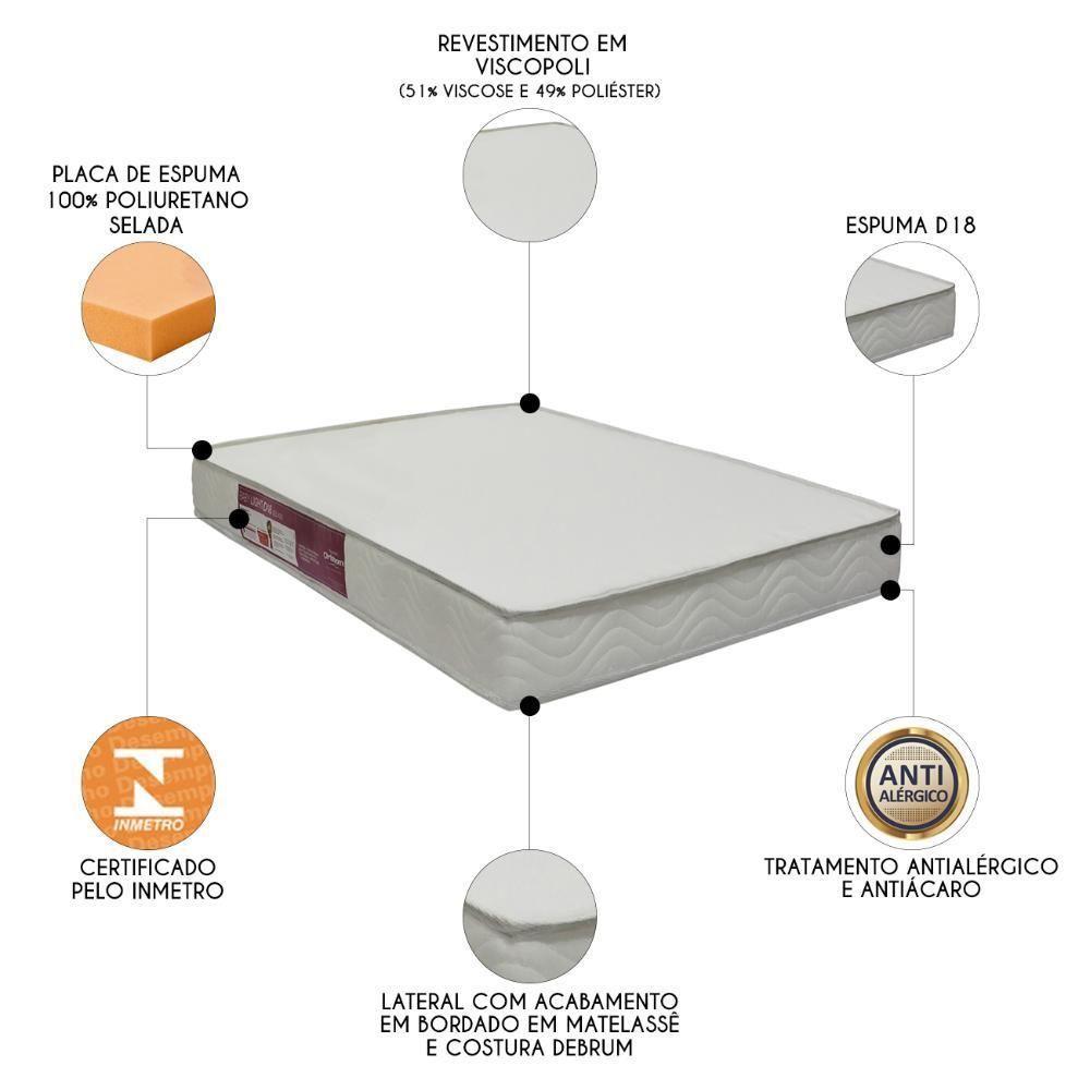 Colchão Para Berço Baby Light Bordado Espuma D18 60x130x12cm - Ortobom - 3