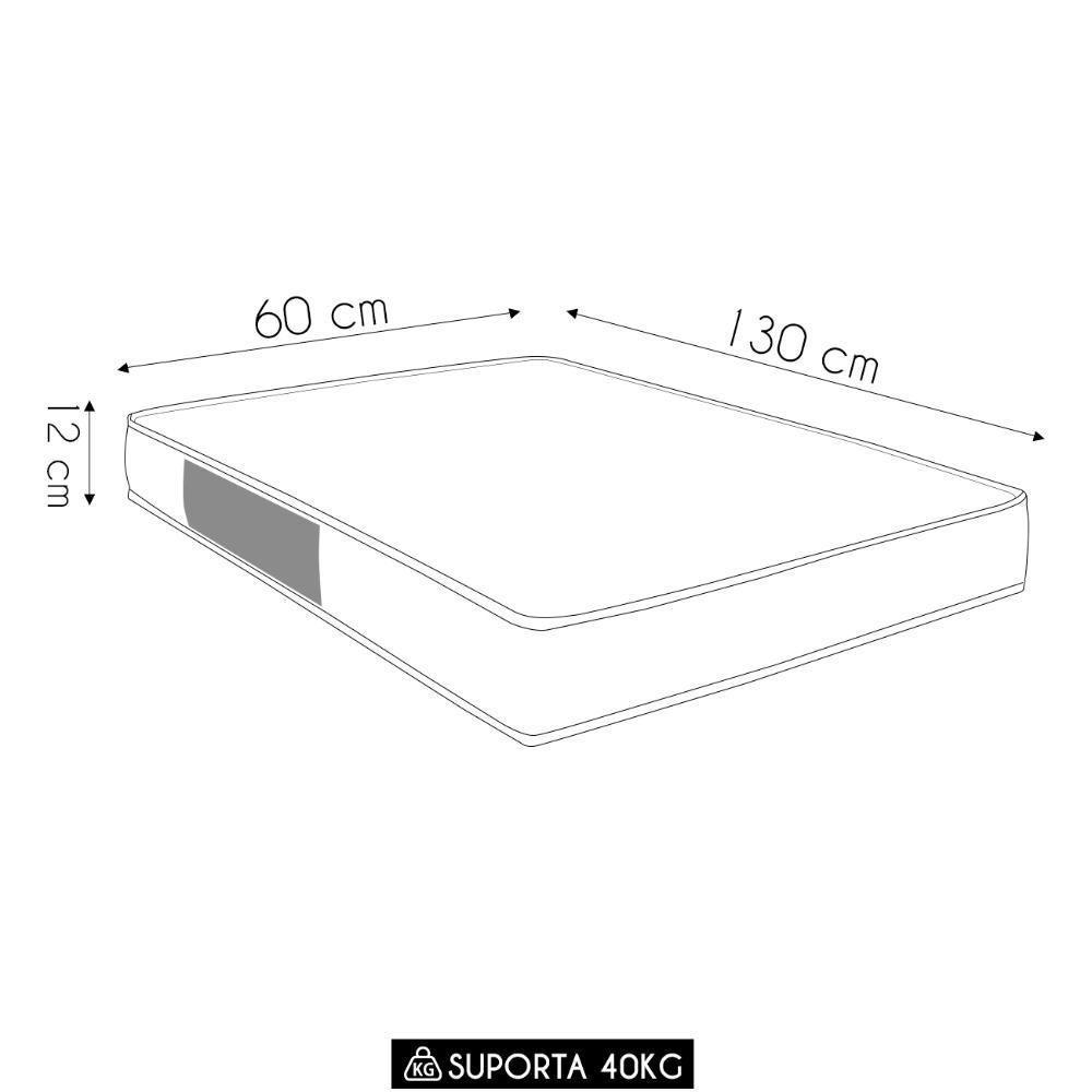 Colchão Para Berço Baby Light Bordado Espuma D18 60x130x12cm - Ortobom - 4