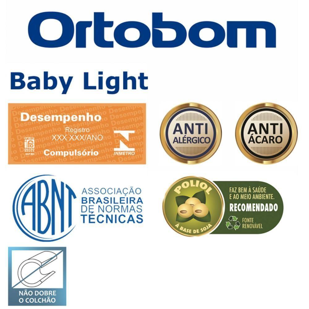 Colchão Para Berço Baby Light Bordado Espuma D18 60x130x12cm - Ortobom - 5