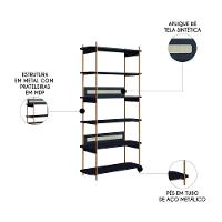 Estante Industrial Pés De Metal Arlo A10 Nero-dourado - Mpozenato - 3