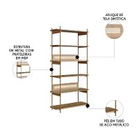 Estante Industrial Pés De Metal Arlo A10 Hanover-dourado - Mpozenato - 3