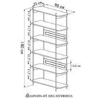 Estante Industrial Pés De Metal Arlo A10 Hanover-dourado - Mpozenato