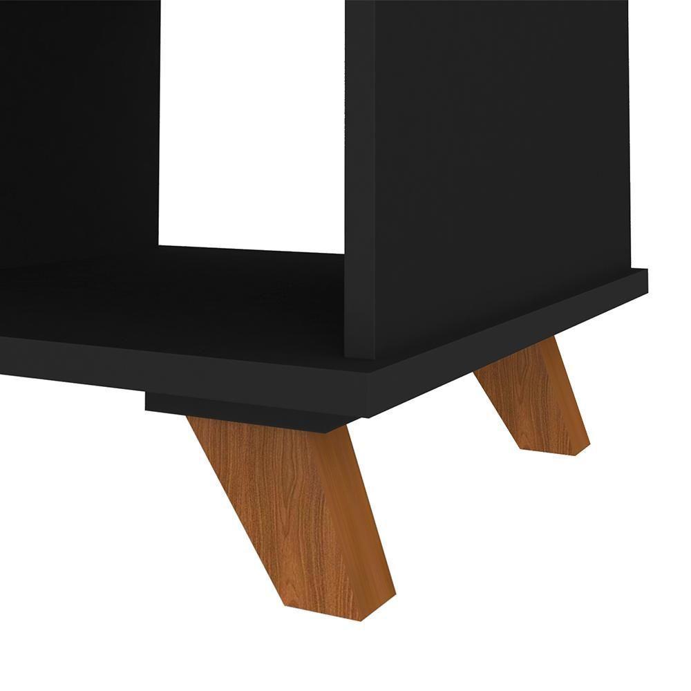 Mesa Escrivaninha Em L 2 Gavetas E Nichos Golden A06 Freijó-preto - Mpozenato - 8