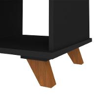 Mesa Escrivaninha Em L 2 Gavetas E Nichos Golden A06 Freijó-preto - Mpozenato - 8