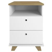 Mesa Escrivaninha Em L Golden E Gaveteiro 2 Gavetas May A06 Olmo-branco - Mpozenato - 10