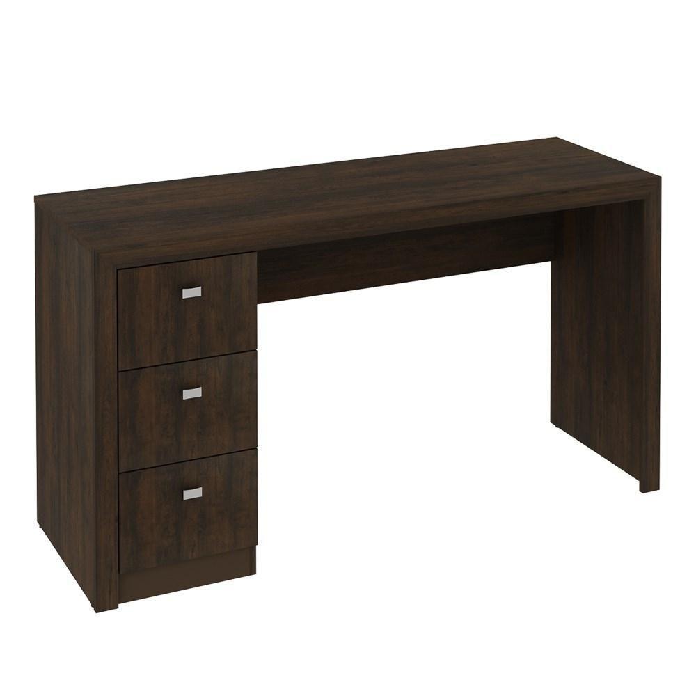Mesa Para Computador 3 Gavetas Me4102 Rústico - Tecno Mobili - 5