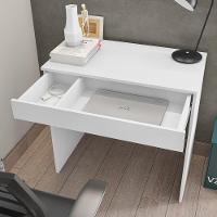 Mesa Para Computador Escrivaninha 1 Gaveta Alexia Branco - Ajl Móveis - 3