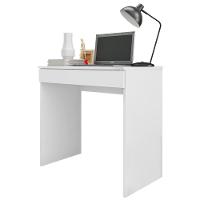 Mesa Para Computador Escrivaninha 1 Gaveta Alexia Branco - Ajl Móveis - 5