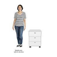 Mesa Escrivaninha Em L Golden E Gaveteiro 3 Gavetas Nil A06 Branco - Mpozenato - 6