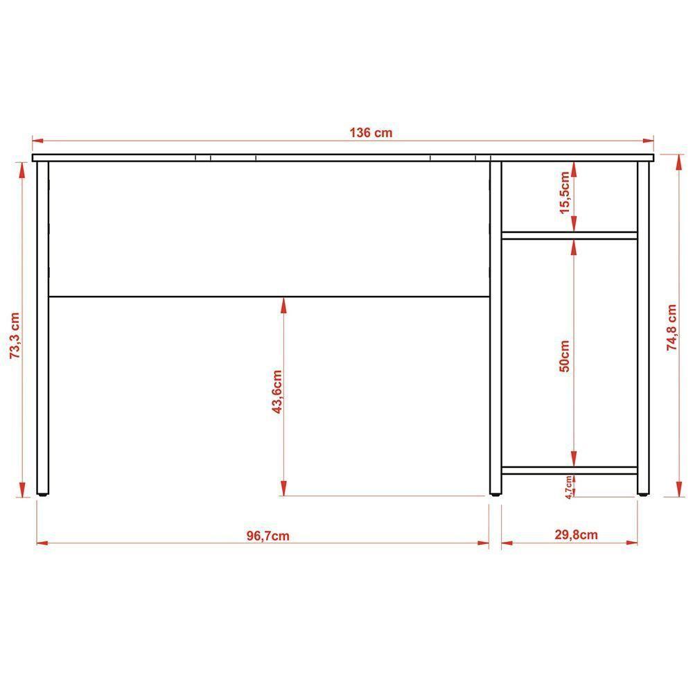 Mesa Para Computador Notebook Gamer Me4152 Preto-azul - Tecno Mobili - 5