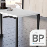 Mesa De Cozinha Bistrô Porto Branco 120cm Com 4 Banquetas Industriais Maviê Preto - Mpozenato - 10
