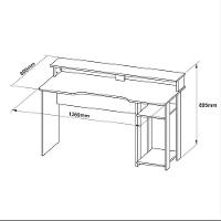 Mesa Para Computador Notebook Gamer Me4153 Preto-vermelho - Tecno Mobili