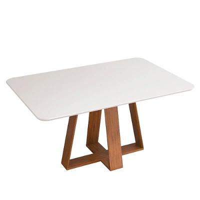 Mesa De Jantar Retangular 160cm Kiara D04 Freijó-off White - Mpozenato
