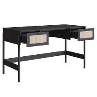 Mesa Escrivaninha E Estante Pés Madeira Arlo A10 Nero-preto - Mpozenato - 6