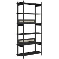 Mesa Escrivaninha E Estante Pés Madeira Arlo A10 Nero-preto - Mpozenato - 7