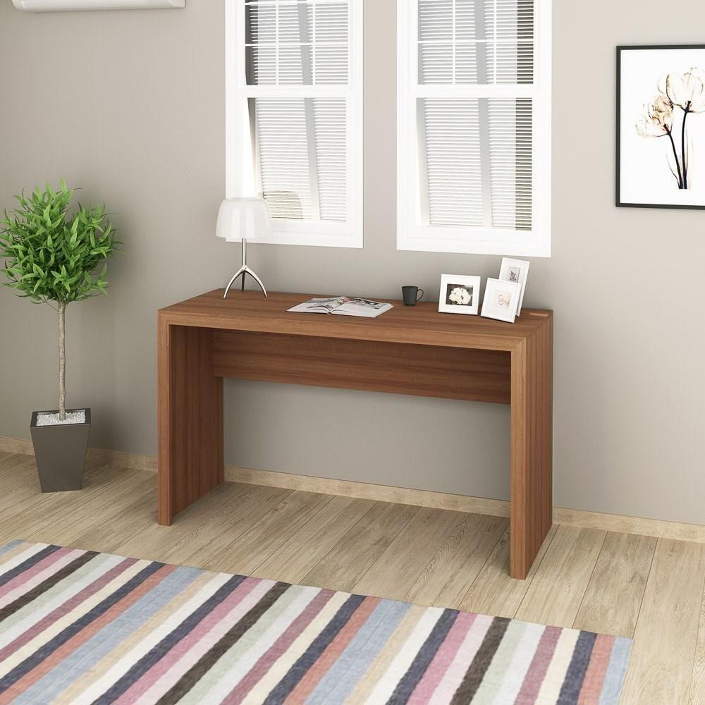 Mesa Para Computador Escrivaninha Me4135 Amêndoa - Tecno Mobili - 2