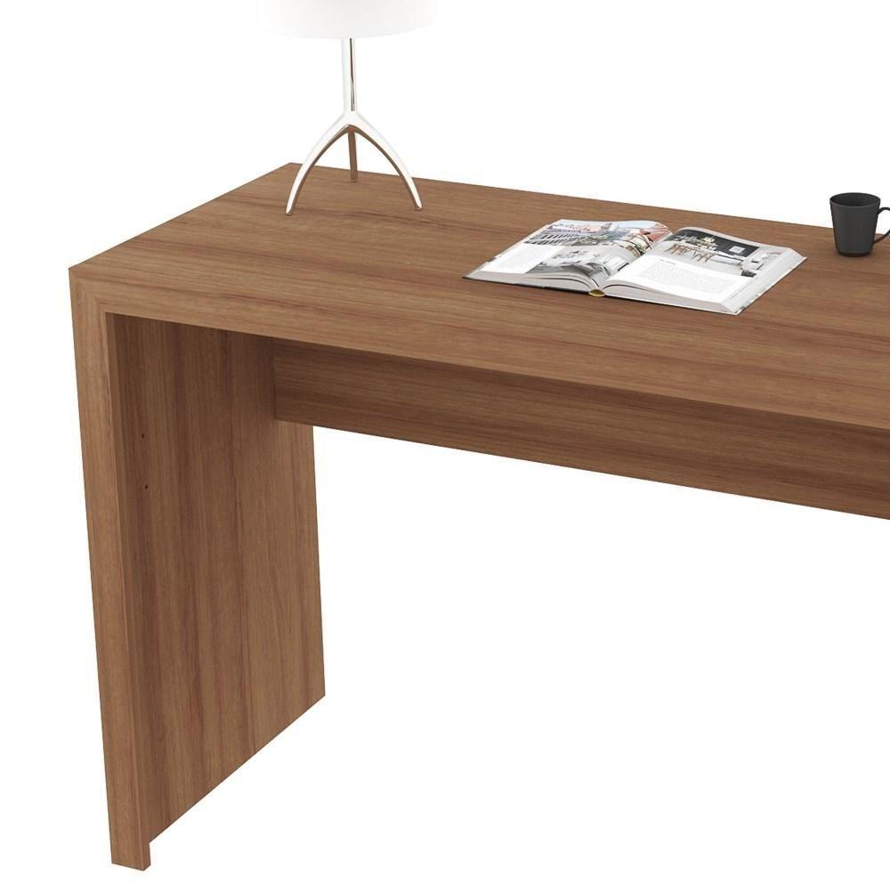 Mesa Para Computador Escrivaninha Me4135 Amêndoa - Tecno Mobili - 3