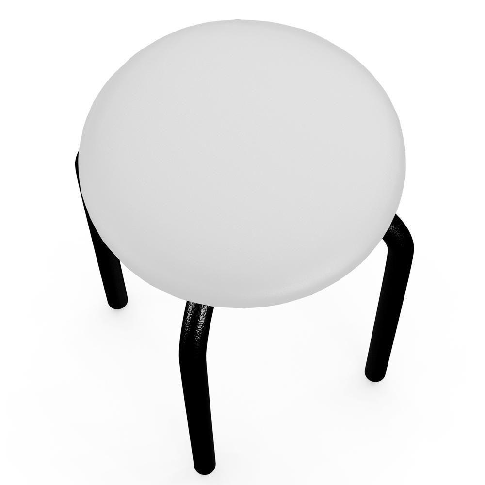 Mesa De Cozinha Bistrô Porto Branco 90cm Com 2 Banquetas Industriais Maviê Branco-preto - Mpozenato - 9