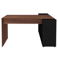 Mesa Escrivaninha Em L 140x130cm 8 Nichos Eron A06 Ipê-preto - Mpozenato - 8
