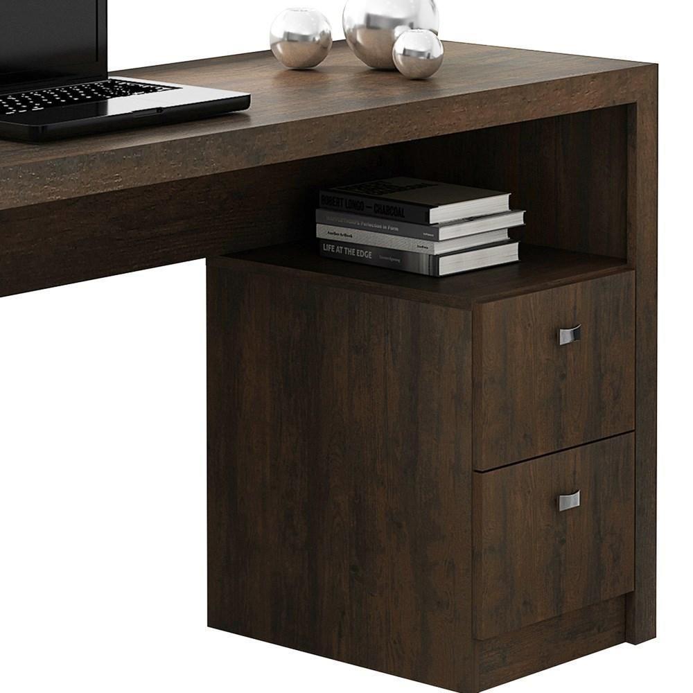 Mesa Para Computador Escrivaninha 2 Gavetas Me4130 Rústico - Tecno Mobili - 4