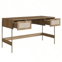 Mesa Escrivaninha E Estante Pé Metal Arlo A10 Hanover-dourado - Mpozenato - 6